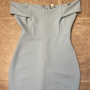 Grey Suede Boutique Off the Shoulder Dress